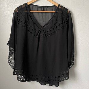 White House Black Market Women's Black Blouse